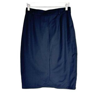 Escada Margaretha Ley Skirt Women 38‎ EU 8 US Black Midi Pencil 100% Wool Lined